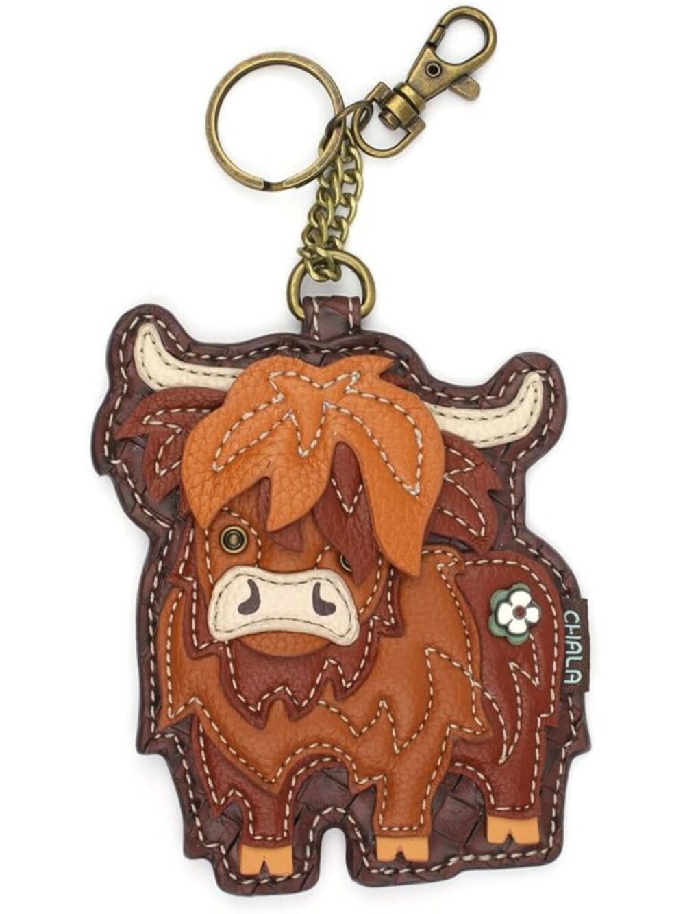 Farm Collection Decorative Key Fob & Coin Purse Accessory - Highland Cow Design